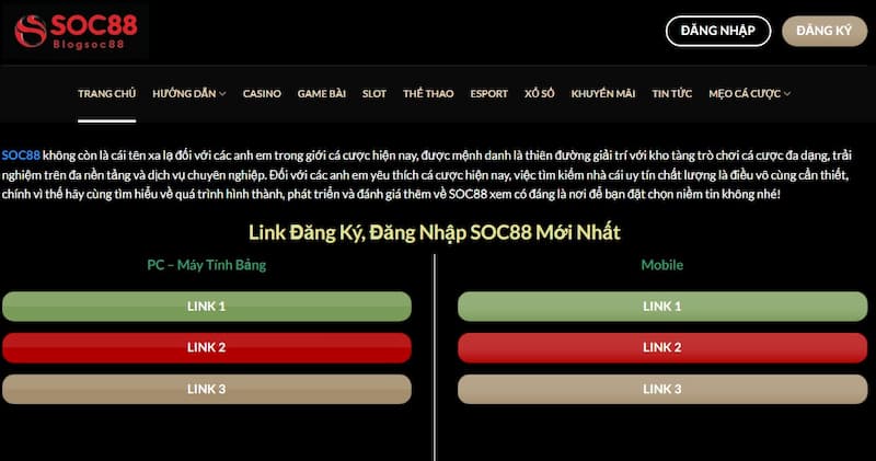 Link SOC88 hỗ trợ đa nền tảng, truy cập nhanh